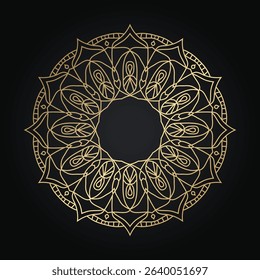 Luxury Golden Mandala Vector Art Elegant Abstract Design.