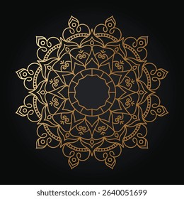 Luxury Golden Mandala Vector Art Elegant Abstract Design.