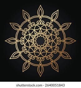 Luxury Golden Mandala Vector Art Elegant Abstract Design.
