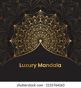 Luxus Golden Mandala Vektordesign 