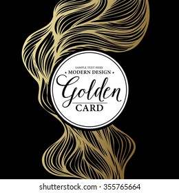 Luxury golden modern card. Vector illustration EPS10