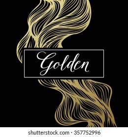 Luxury golden modern card. Vector illustration EPS10