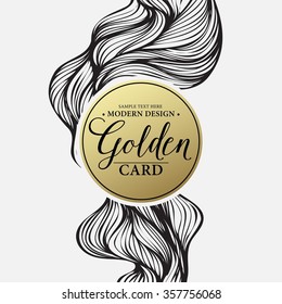 Luxury golden modern card. Vector illustration EPS10