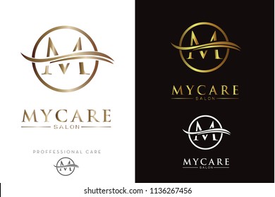 Luxury Golden Monogram M Logo/Icon