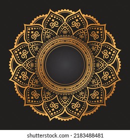 Luxury Golden Ornamental Mandala Background Vector Design. decorative mandala for tattoo, Mehndi, Islamic Pattern, Ornament, Art, henna, Indian Pattern, print, poster, cover, brochure, flyer, banner