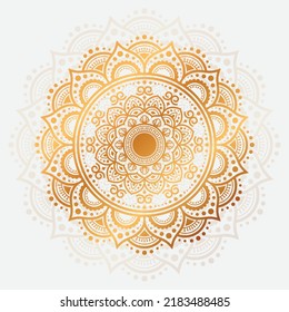 Luxury Golden Ornamental Mandala Background Vector Design. decorative mandala for tattoo, Mehndi, Islamic Pattern, Ornament, Art, henna, Indian Pattern, print, poster, cover, brochure, flyer, banner