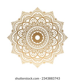 Luxury Golden Ornamental Mandala Background Vector Design. decorative mandala for tattoo, Mehndi, Islamic Pattern, Ornament, Art, henna, Indian Pattern, print, poster, cover, brochure, flyer, banner