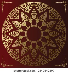 Luxury Golden ornamental mandala design background.