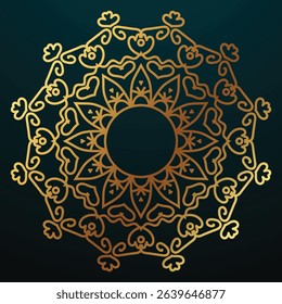 Luxury Golden Ornamental Mandala Vector Design