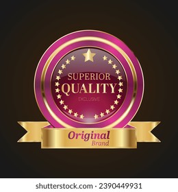  Luxury golden pink sale badges and labels. Retro vintage sale circle badge design