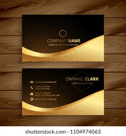 Luxury Golden Premium Business Card Design