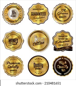 Luxury golden premium quality labels collection