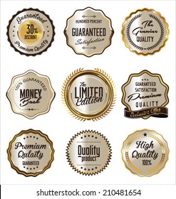 Luxury golden premium quality labels collection