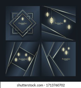 Luxury Golden Ramadan Kareem background vector