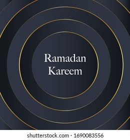 Luxury Golden Ramadan Kareem for Islamic Greeting Vector Banner Background. For Islamic Greeting Card, Advertising, Discount, Poster, etc.