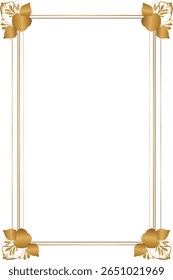 Luxury Golden Rectangle Corner Certificate Border Pattern Thai Frame Islamic vector