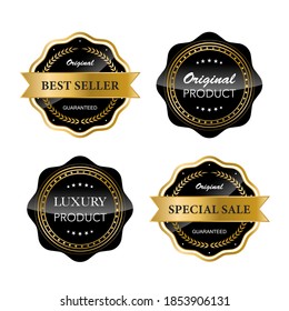 Luxury golden retro badges collection