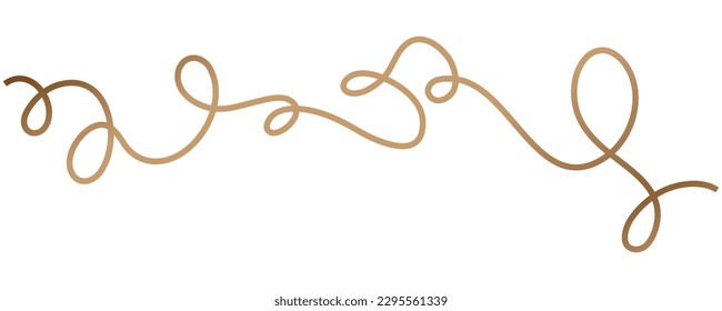 Luxury golden ribbon line gradient element for design for shop window sticker or decoration element