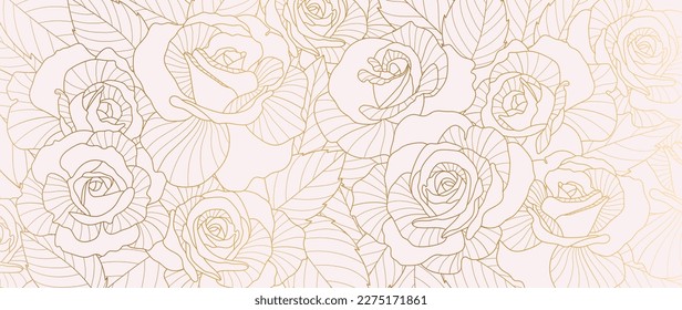 Luxury golden rose flower