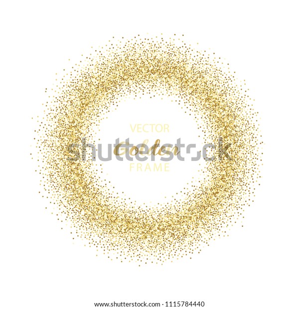 Luxury Golden Round Frame On White Stock Vector (Royalty Free) 1115784440