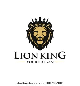 Luxury Golden Royal Lion King logo design inspiration