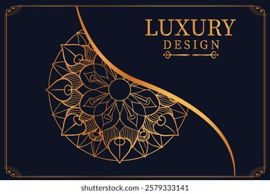 Luxury Golden Royal Mandala Design vector