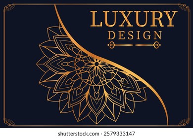 Luxury Golden Royal Mandala Design vector