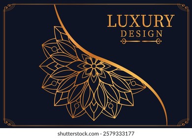 Luxury Golden Royal Mandala Design vector