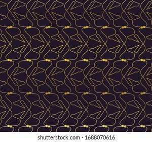 Luxury golden seamless pattern. Vector art deco background. Tessellating pattern. Elegant geometric design for fabric, packaging, invitation, wallpaper.