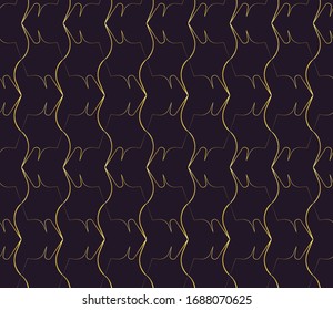 Luxury golden seamless pattern. Vector art deco background. Tessellating pattern. Elegant geometric design for fabric, packaging, invitation, wallpaper.