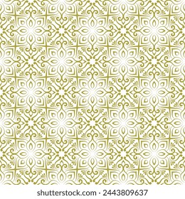 luxury golden seamless tiles thai floral pattern for textile fabric or indian wedding invitaton card in square style