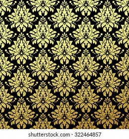 Luxury Golden Seamless Wallpaper Pattern. Vector illustration EPS 10