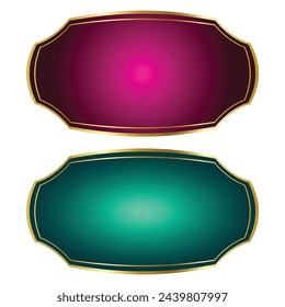 Luxury golden set arabic islamic banner title frame text box in transparent background