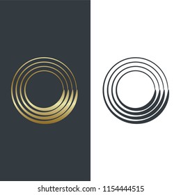 Luxury Golden shape and monochromatic one, Creative, Modern, Abstract, Initial, Logo Vector Elegant, Abstract emblem, design concept, 5K logotype element for template, 