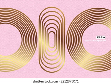 luxury golden sphere striped background for advertisement brochure template banner website cover product package design presentation vector eps.