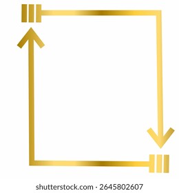 Luxury Golden Square Border Frame