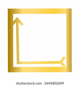 Luxus goldener quadratischer Rahmen