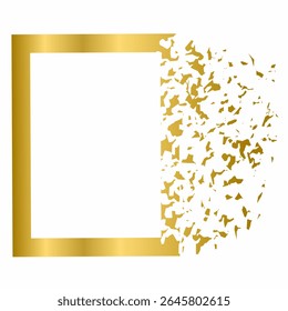 Luxury Golden Square Border Frame