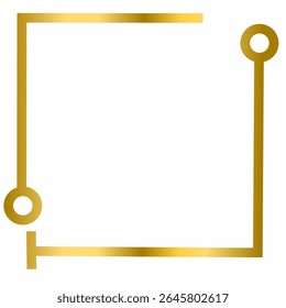 Luxury Golden Square Border Frame