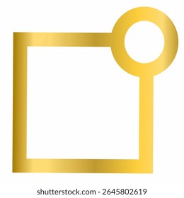 Luxury Golden Square Border Frame