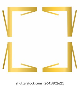 Luxury Golden Square Border Frame