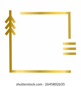 Luxury Golden Square Border Frame