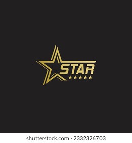 Luxury Golden Star Logo Design Template Vector