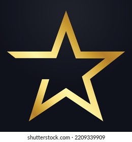 Luxury Golden star logo Symbol Vector designs template, Elegant Style Star logo designs with Black Background. eps vector file