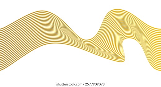  Luxury golden thin lines of gradient waves 