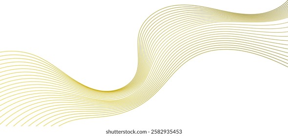  Luxury golden thin lines of gradient waves 