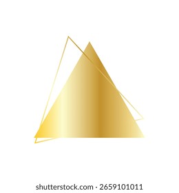 Luxury golden triangle frame line design  shape triangle gold design template .Vector Illustration .EPS 10 .