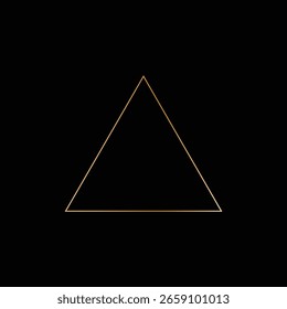 Luxo triângulo dourado quadro linha design forma triângulo modelo de design de ouro .Vetor Ilustração .EPS 10 .