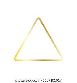 Luxury golden triangle frame line design  shape triangle gold design template .Vector Illustration .EPS 10 .