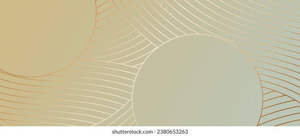 El fondo vectorial dorado de lujo. Fondo abstracto de gradiente y líneas doradas con efecto de resplandor. Papel mural de estilo moderno para afiches, publicidad, banner promocional, presentación de negocios y paquete